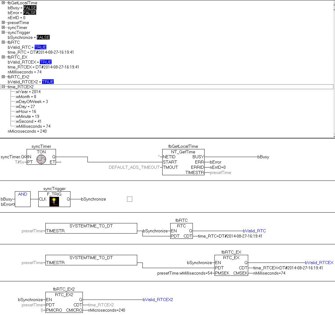 Example: Software clocks (RTC, RTC_EX, RTC_EX2) 1: