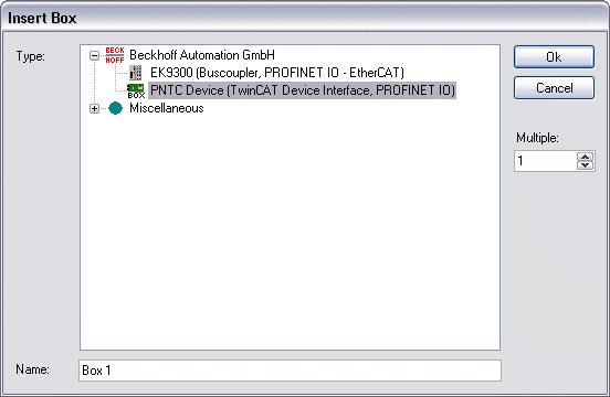 PROFINET device integration under TwinCAT 2.11 7: