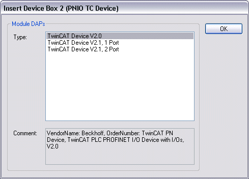 PROFINET device integration under TwinCAT 2.11 8: