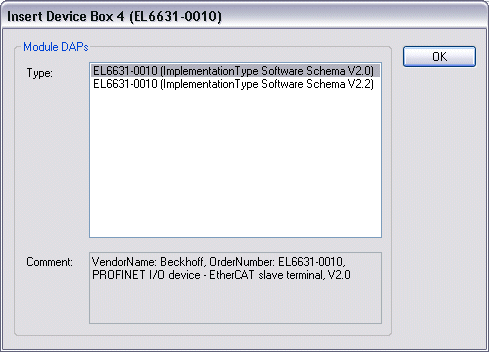 PROFINET device (EL6631-0010) integration under TwinCAT 2.11 6: