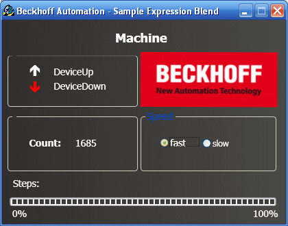 Example: machine with Microsoft Expression Blend 2: