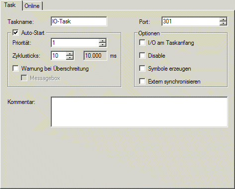 Setting up an IO task 4: