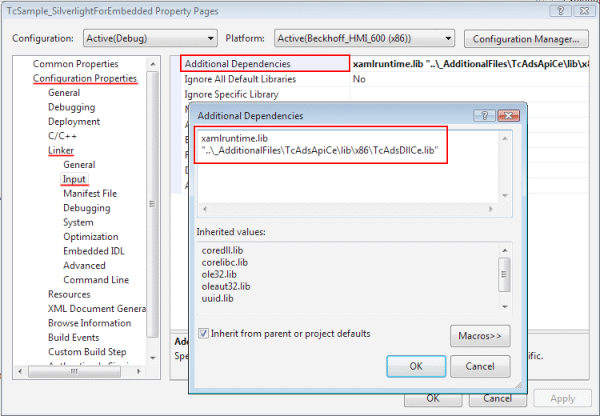 Sample for a machine with Microsoft Silverlight for Windows Embedded 11: