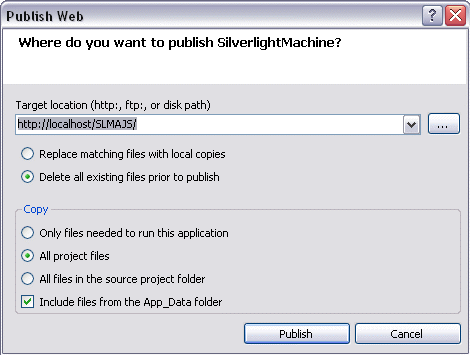 Sample Machine with Microsoft Silverlight and JavaScript 5: