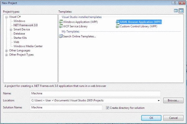 Sample Machine with Microsoft Expression Blend (C#) 1: