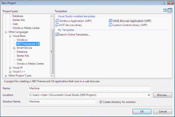 Sample Machine with Microsoft Expression Blend (VB) 1: