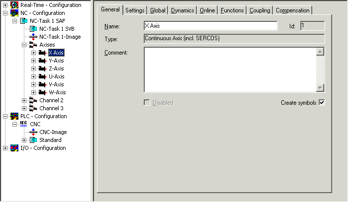 Generating the symbols for the NC 1:
