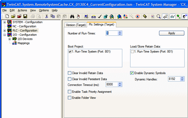 Prepartions for creating a TwinCAT Simulation Manager project 1: