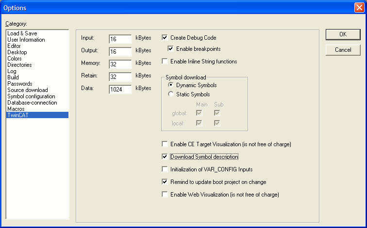Prepartions for creating a TwinCAT Simulation Manager project 2:
