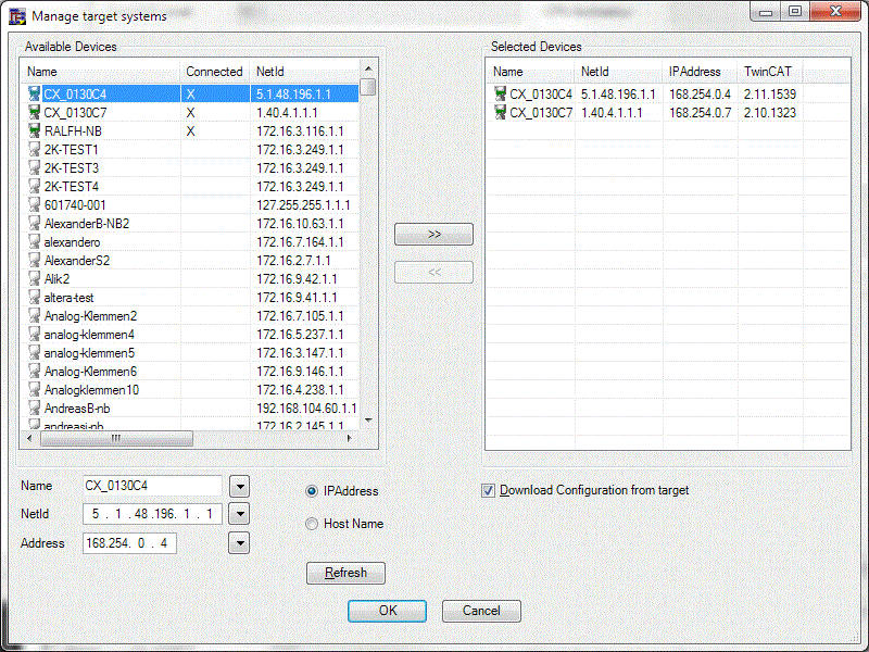 Prepartions for creating a TwinCAT Simulation Manager project 4: