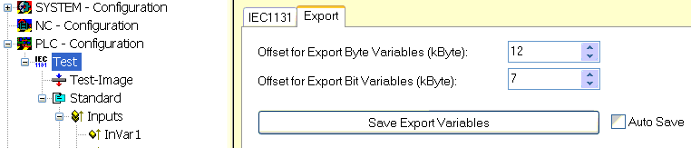 Variable links from the System Manager 3: