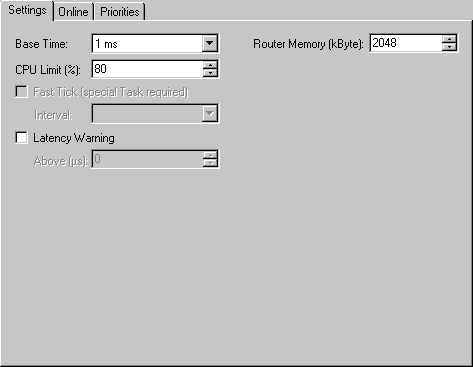 Real Time Settings 2: