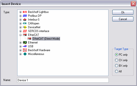 Select I/O Device 1: