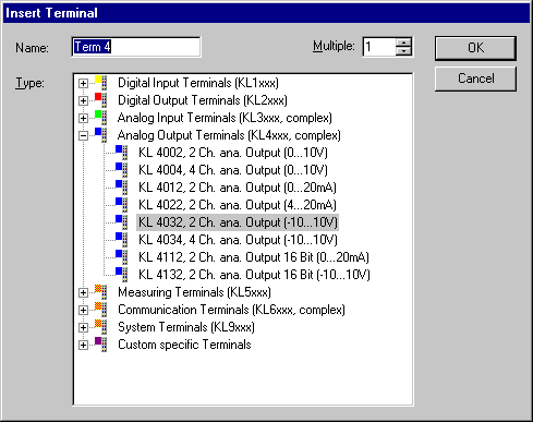 Terminal Selection Diagram 1: