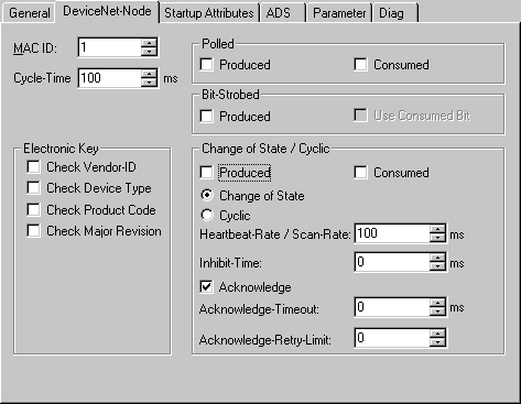 DeviceNet Device 1: