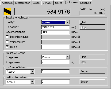 Axes - Dialog: Functions 1: