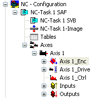 Encoder - dialog: NC encoder 1: