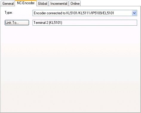 Encoder - dialog: NC encoder 2: