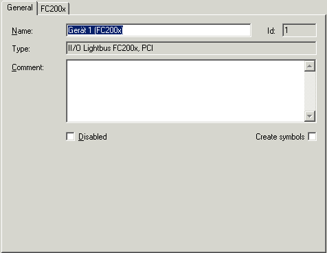 Dialog ”General” 1: