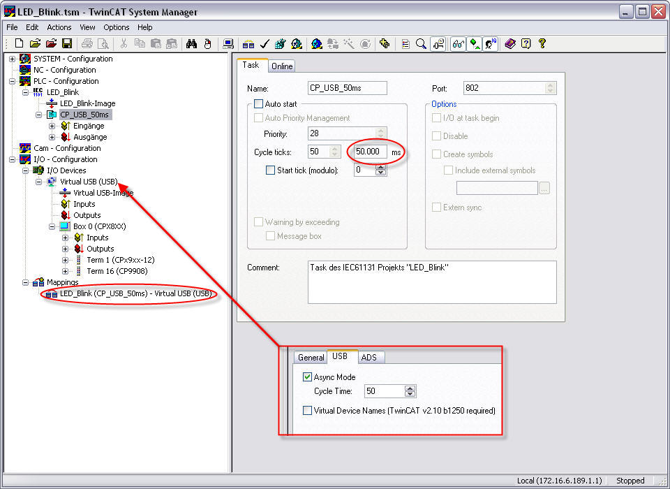 Virtual USB Interface- interconnect CP68xx, CP69xx, CP78xx or CP79xx 1: