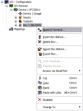Adding Bus Terminals (KLxxx) 1: