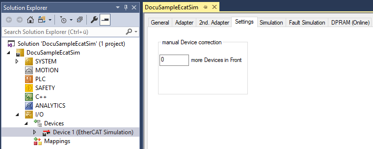 Settings tab 2: