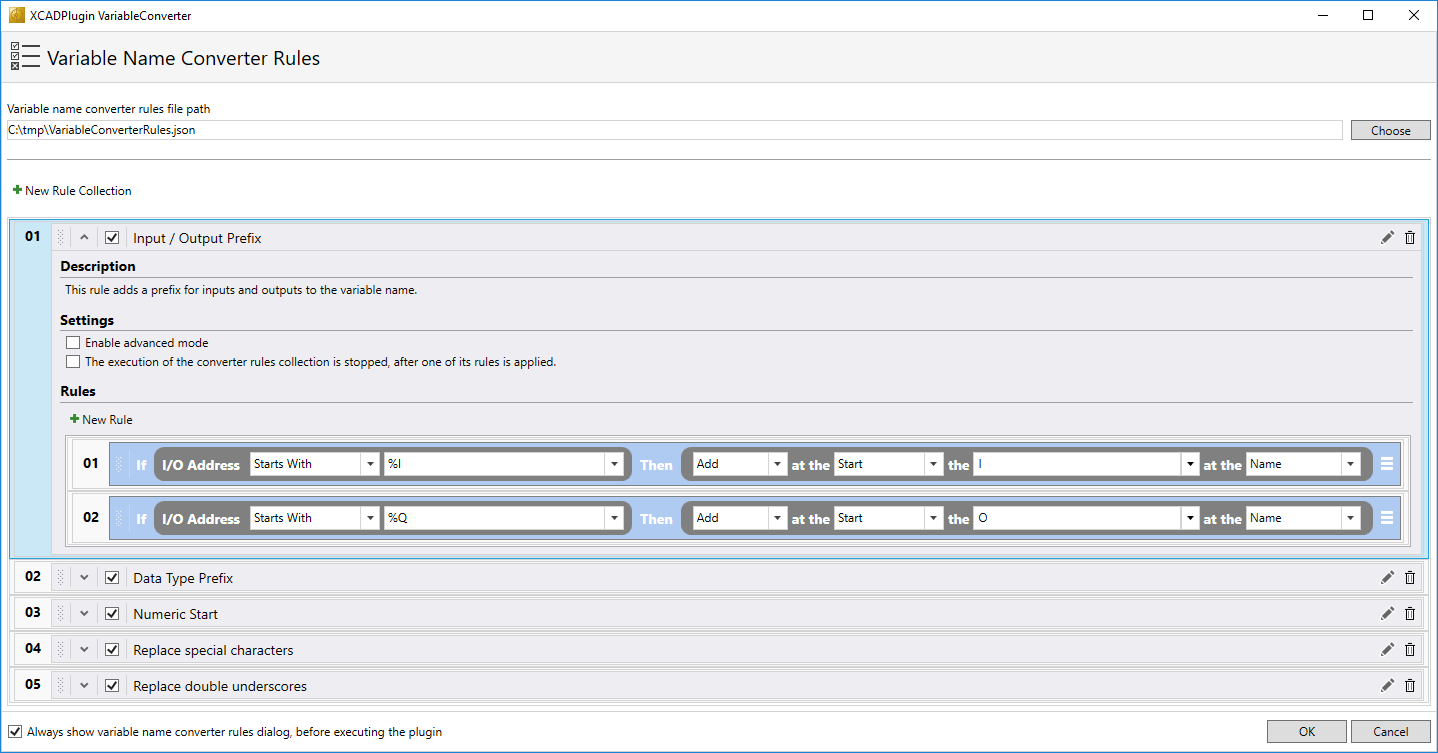 Changing converter rules 1: