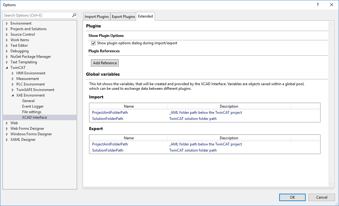 XCAD Interface Options 14: