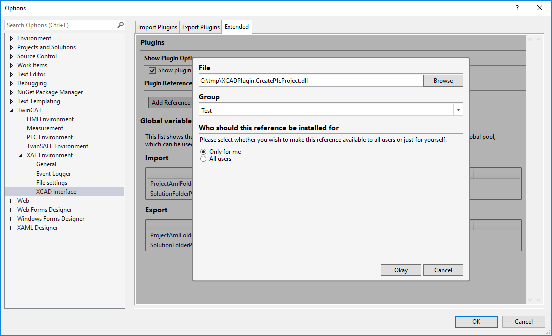 Add Plugin reference 1: