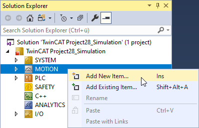 I/O master set up in TwinCAT 3: