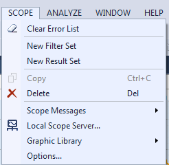 Bode Plot - Scope menu 1: