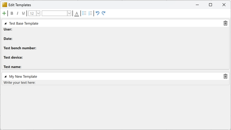 Comment templates 2: