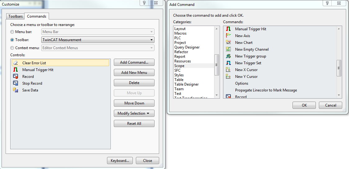 Toolbar commands 5: