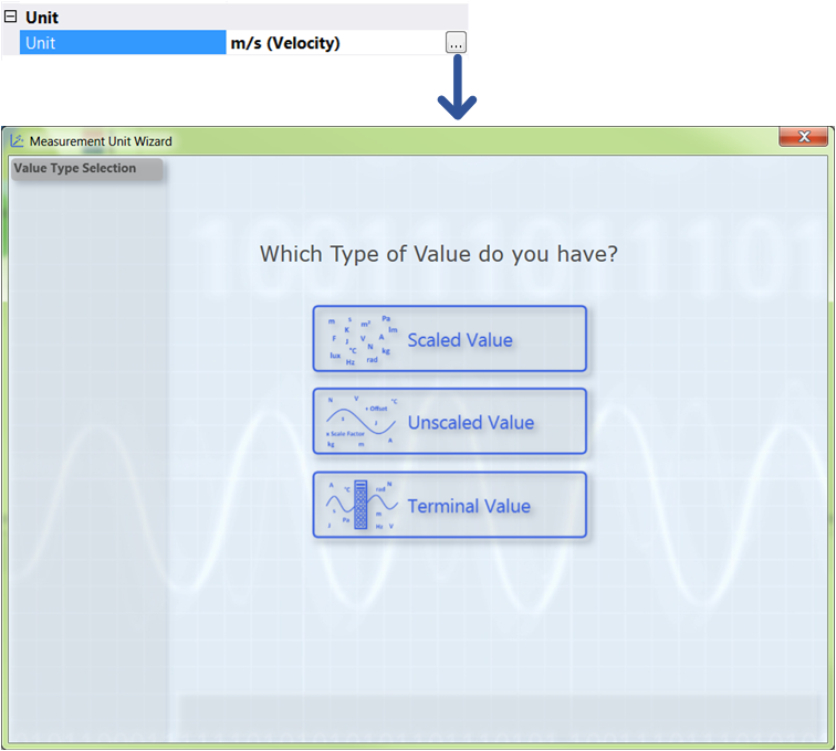 Configuring units with the aid of the Unit Wizard 1: