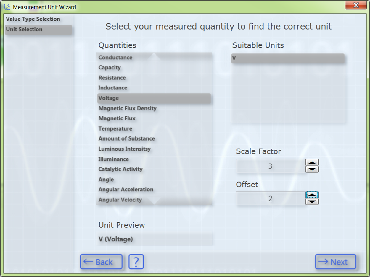 Configuring units with the aid of the Unit Wizard 3: