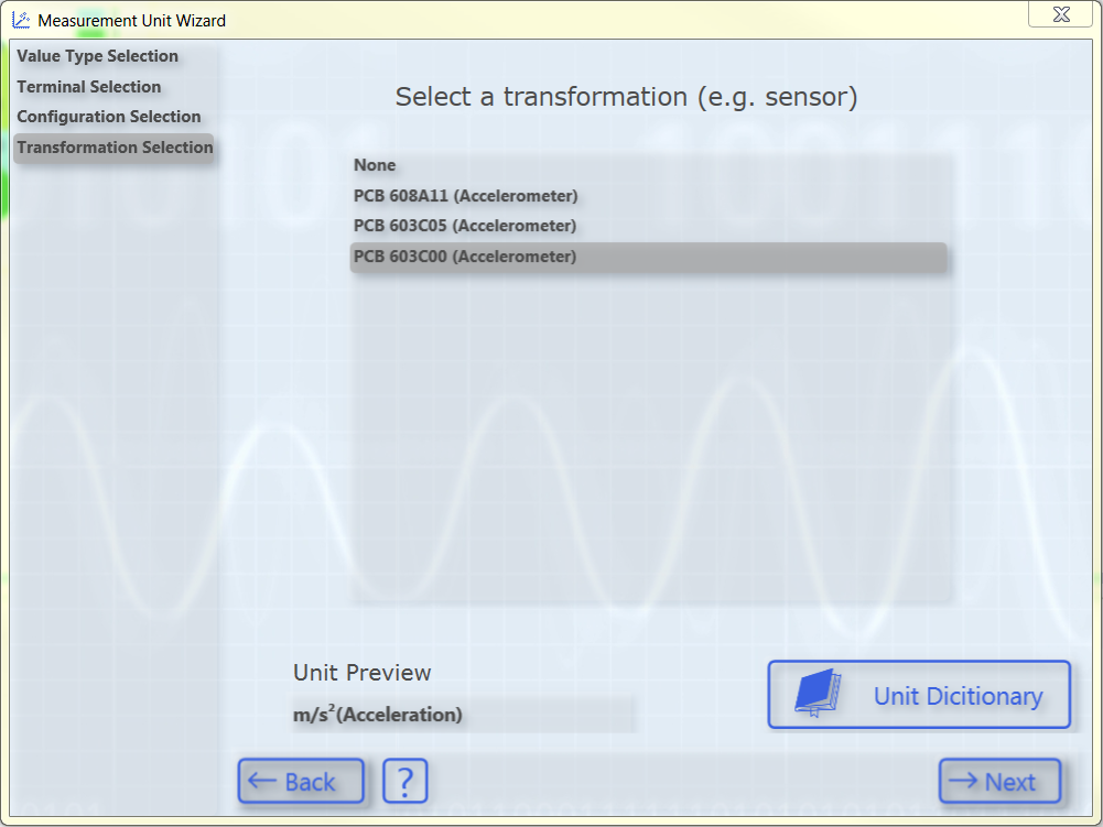 Configuring units with the aid of the Unit Wizard 4: