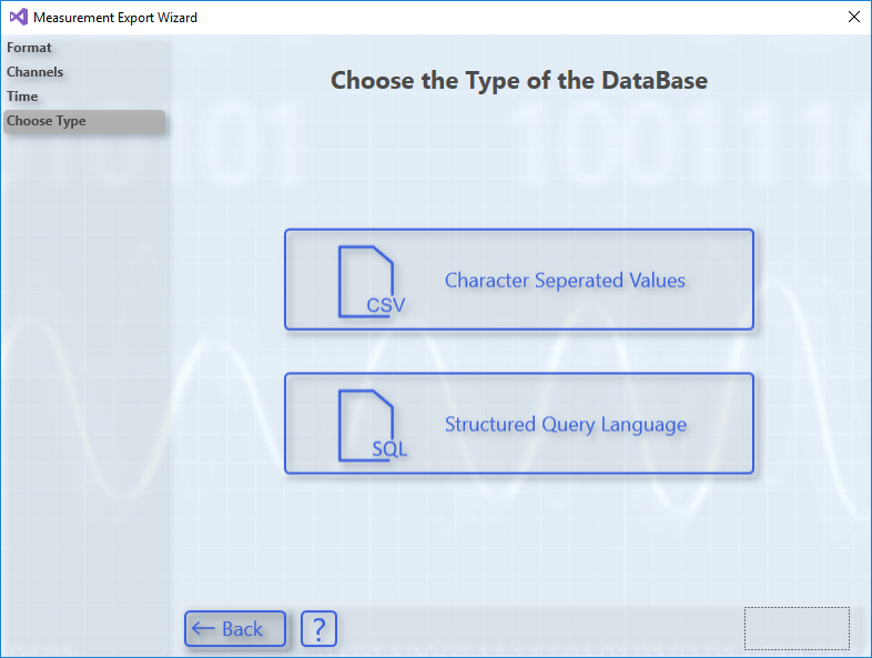Export to databases 1: