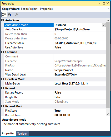 Creating and editing a Scope project 11: