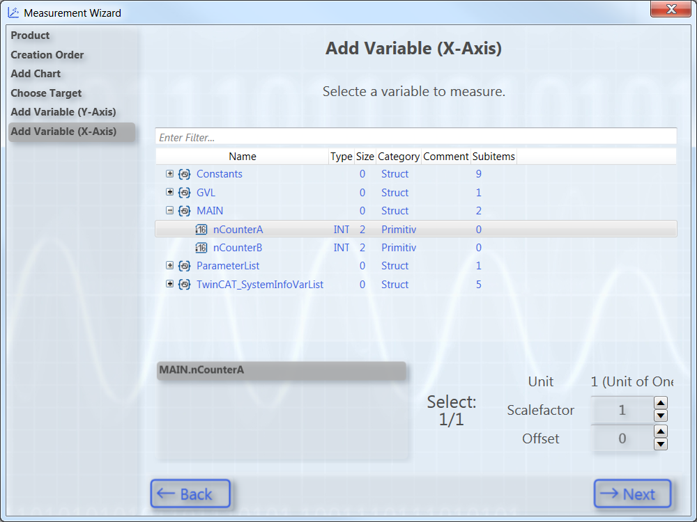 Creating and configuring a Measurement Wizard project 12: