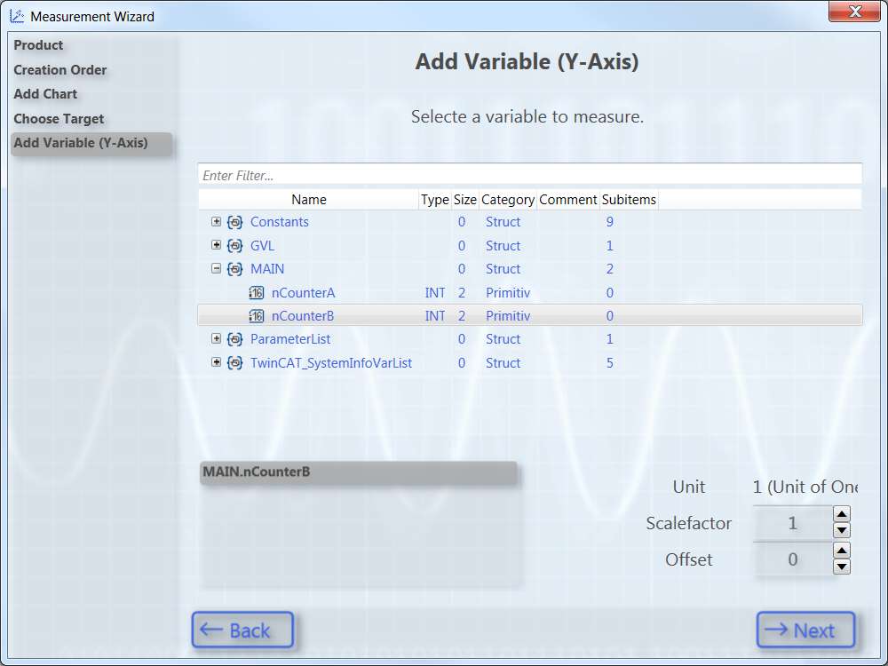 Creating and configuring a Measurement Wizard project 11: