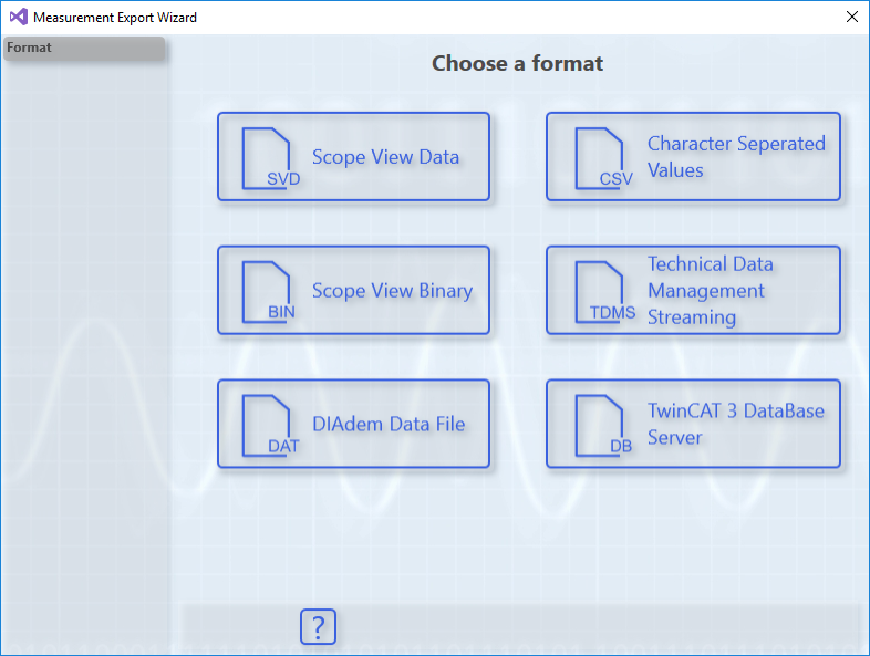 Exporting data 1:
