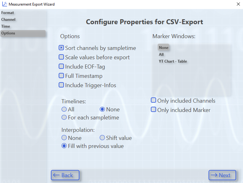 Export to csv 1: