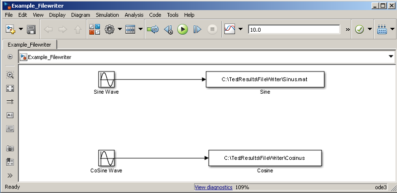 Using the ToFile block 1: