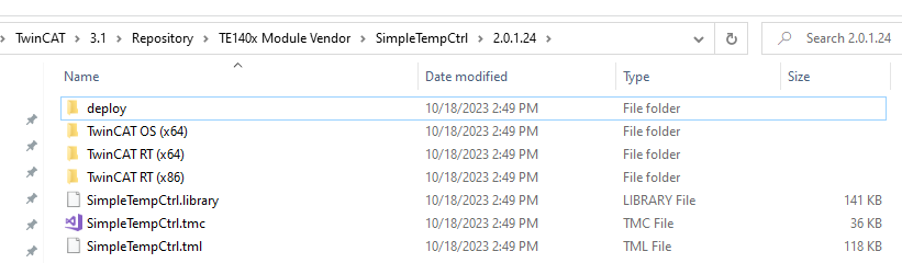 Overview of automatically generated files 7: