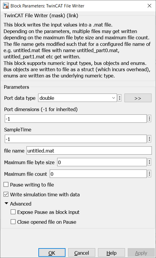 TwinCAT File Writer 1:
