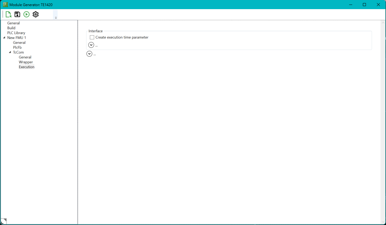'Execution' tab 1: