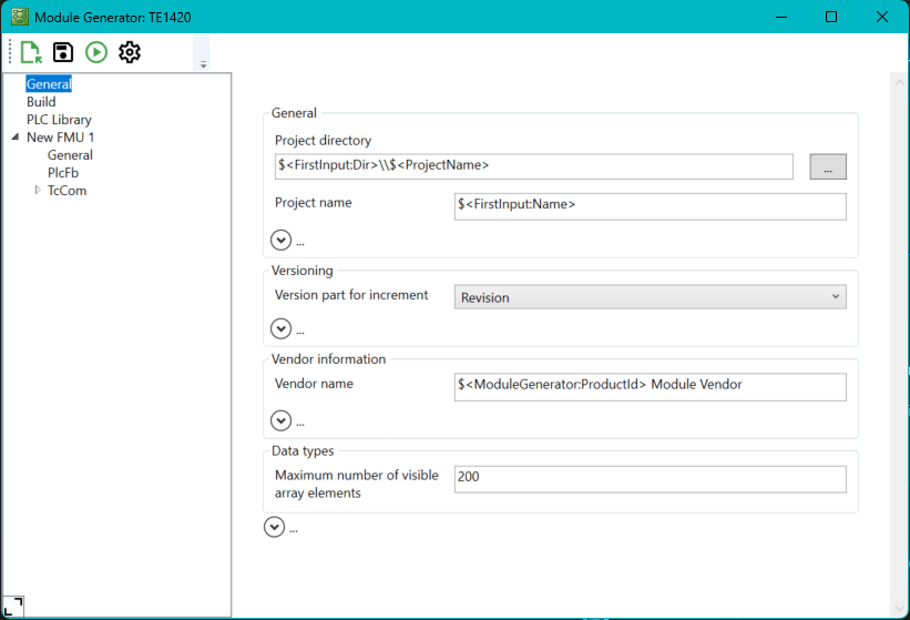 'General' tab 1: