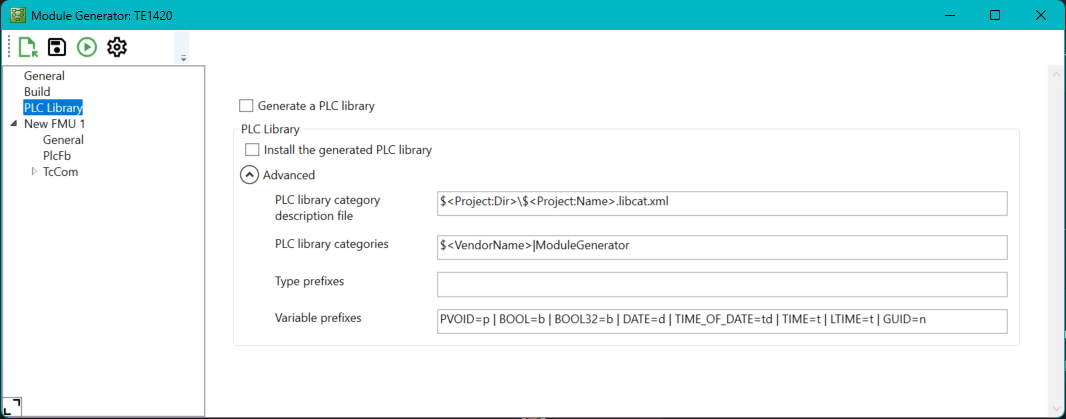 'PLC Library' tab 1: