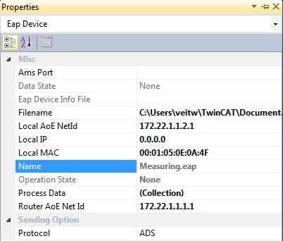 Configuring an EAP device object 7: