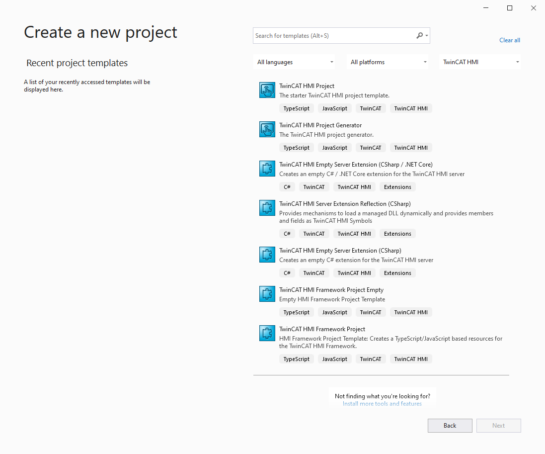 Creating a new project 6: